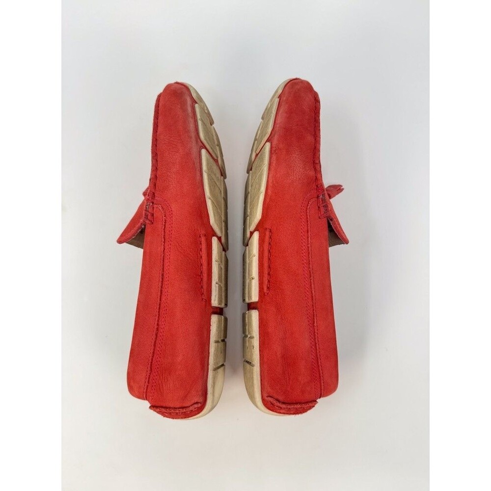 Cole Haan Mens Loafer Red Leather Driver Slip On Tasseled Penny Driving US 7 B - Picture 9 of 10